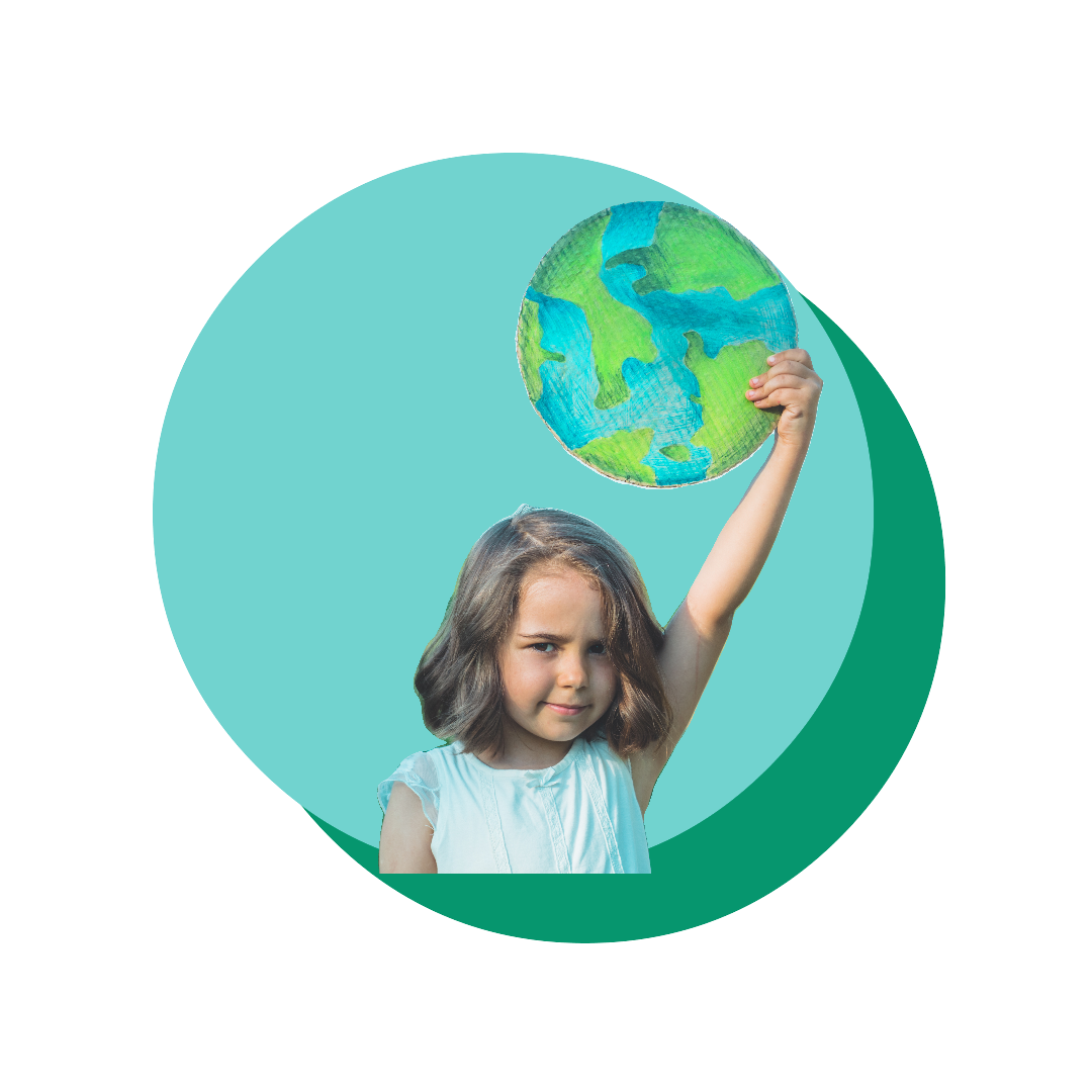 Girl holding Globe