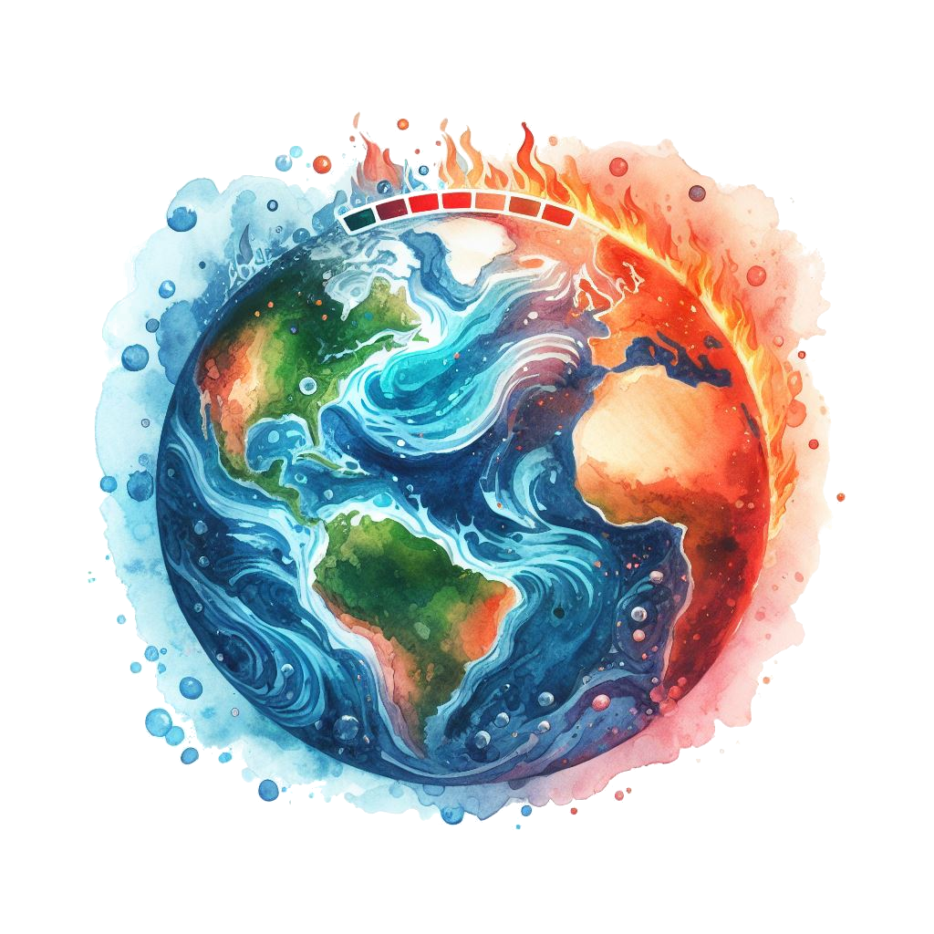 Earth burning image - climate change