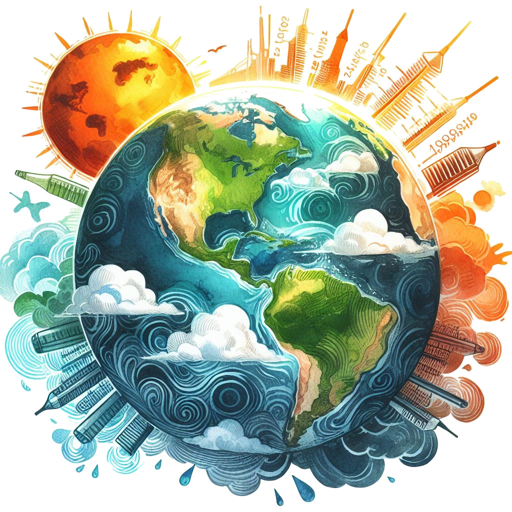 Globe depicting a heatwave